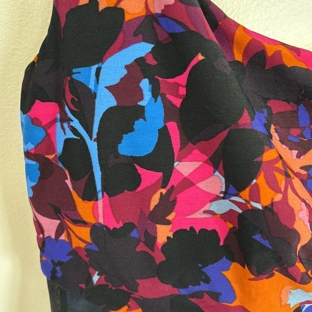 New MiracleSuit Solstice Gem One Shoulder Vibrant Mesh Inset One-Piece Swimsuit - Picture 14 of 16